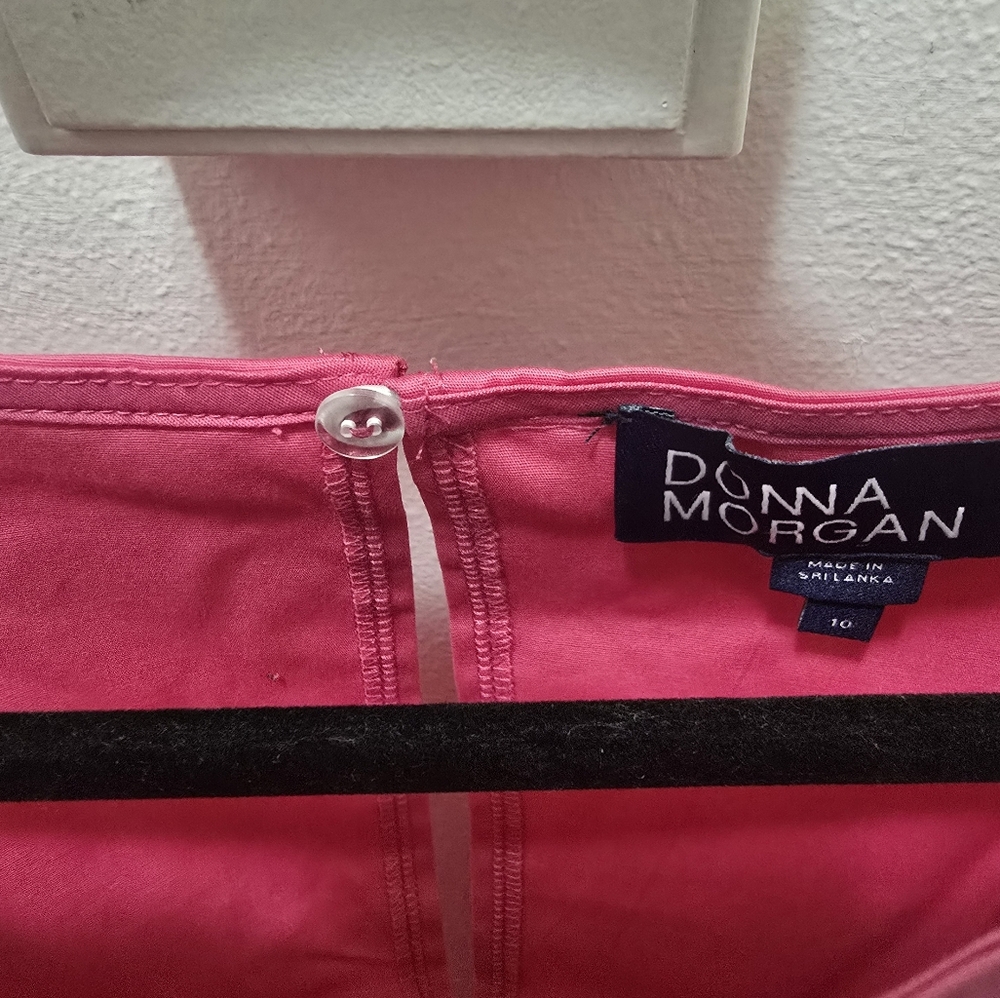 Donna Morgan Vibrant Pink Flambe Mini Dress - Picture 6 of 6